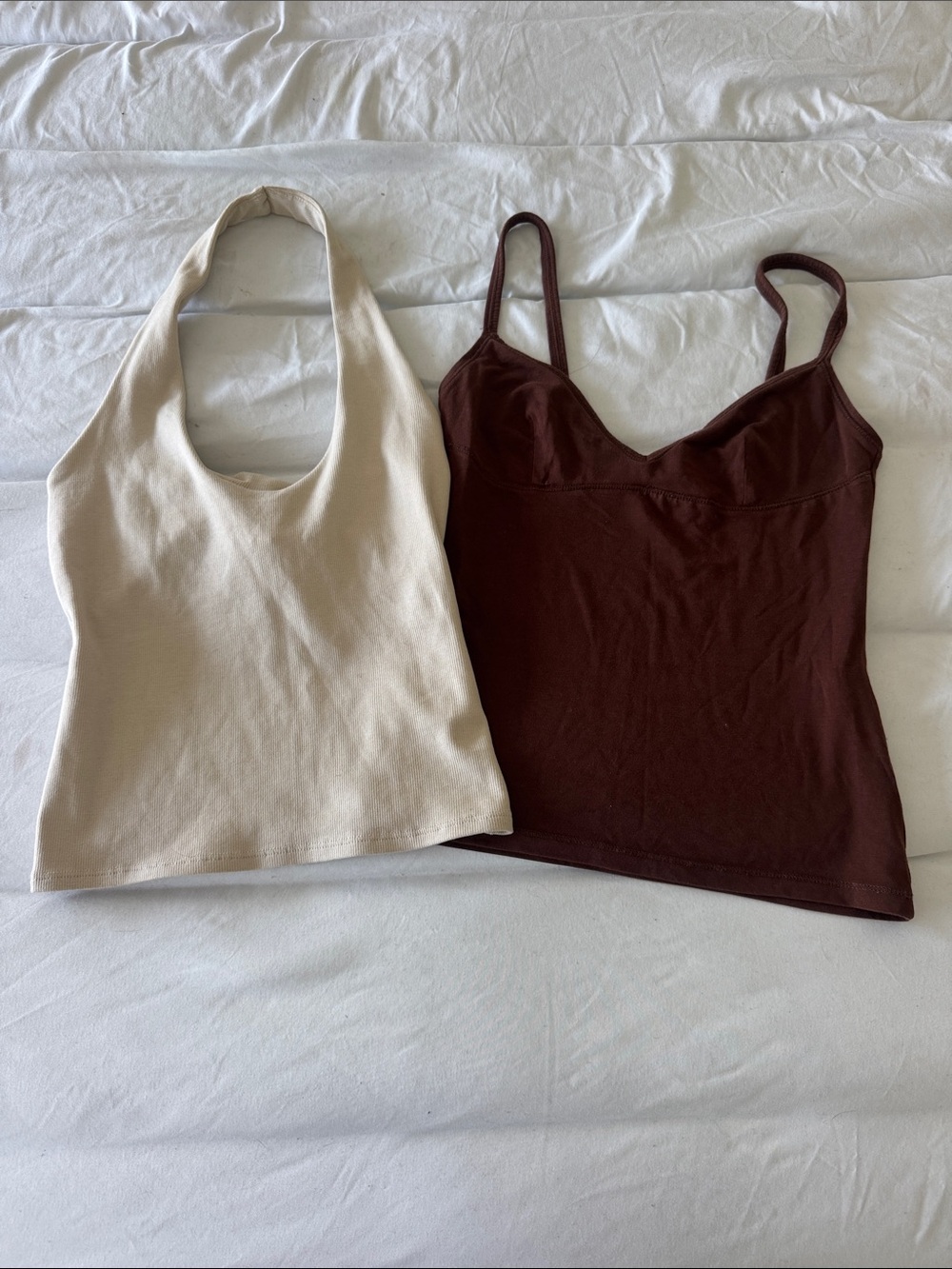 Zara Cream Halter Top & Brown Camisole – Pack of 2